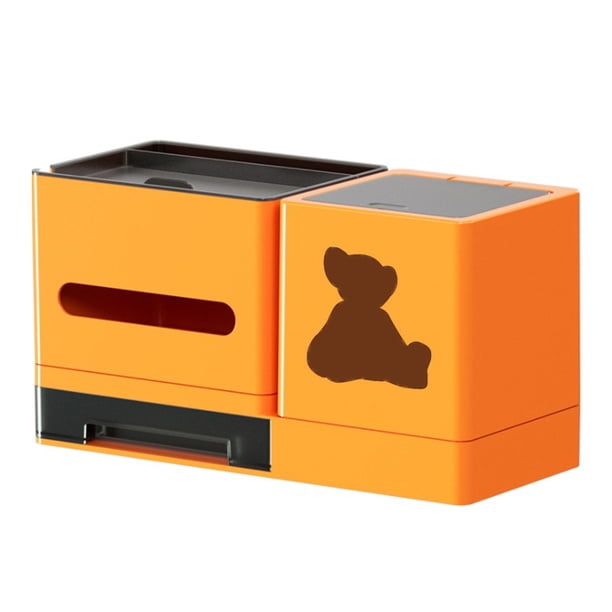 Escritorio De Caja De Pañuelos Multifunción Con Contenedor De Joyería De Control Remoto Para La Sala De Estar Del Hogar Speravity HA043904-02