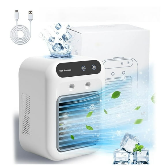MDHAND Portable Air Conditioners, Personal Evaporative Air Cooler, Small Cooling Fan with 2 Speeds, Spray humidification Indoor or Outdoor