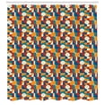 thumbnail image 3 of Ambesonne Circle Pattern Shower Curtain, Geometric Modern Art, 69"Wx70"L, Multicolor, 3 of 3