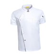 thumbnail image 3 of Hombre Mujer Chef Abrigo Chaqueta Snap Button Food Service Verano, 3 of 10