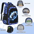 thumbnail image 3 of School Backpack for Boys - Gamer Boys Backpack for Kids Teens Elementary Middle School，18" Large Capacity Waterproof Bookbag with Usb Charging Port, Travel Daypack for age 6-18, 3 of 7