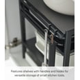 thumbnail image 5 of Yamazaki Home Three-Tier Cabinet Storage Rack, Black, Steel, Adjustable Tiers, 5 of 7