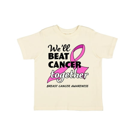 

Inktastic We ll Beat Cancer Together- Breast Cancer Awareness Gift Toddler Boy or Toddler Girl T-Shirt