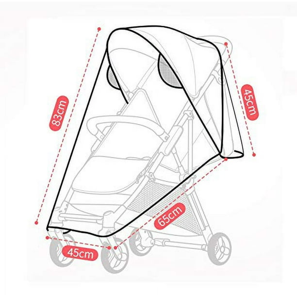 Funda Plastico Carro Bebe Parasol Universal Para Cochecito (negro