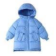 thumbnail image 2 of EnJoCho Girls Hooded Puffer Long Coat Zipper Lightweight Winter Warm Quilted Jacket Outerwear Kids 3-12 Years Parka Anorak Snow Coat Down Jacket Winter Wear Clothing Apparel, 2 of 5