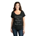 thumbnail image 2 of Thread Tank Dont Bite The Ta-Tas That Feeds You Women's Relaxed Slouchy Dolman T-Shirt Tee Heather Black 2X-Large, 2 of 4