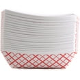 thumbnail image 1 of [700 Pack] Heavy Duty Disposable Paper Food Tray (2 Lb) - Red Check Food Tray, Usa Made, Recyclable, Biodegradable, Compostable, Great For Picnics, Carnivals, Party, Camping, Bbq, Restaurants, Fries, 1 of 5