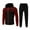 Wine, variant on Men's Sweat Suits Two-piece Men's Winter Sports Casual Fitness Suit With Dots Hoodie Sweatshirt And Pants Two-piece Suit Sportswear Suit