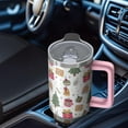 thumbnail image 4 of 40oz Merry Christmas Tumbler with Lid and Straw, Stainless Steel Cup with Handle Snowman Travel Mug, Christmas Presents, 4 of 4