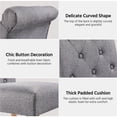 thumbnail image 7 of Topeakmart 2pcs Classic Fabric Upholstered Tufted Dining Chairs for Home and Restaurants, Dark Gray, 7 of 7