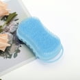 thumbnail image 6 of Unique Bargains 1 Pc Hangable Soap Shape Bath Brush Shower Brush Blue, 6 of 6