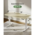 thumbnail image 6 of Electric Standing Desk with Sedentary Reminder, 48 x 24 Inch Adjustable Height Electric Standing Desk Stand up Desk for Home Office, 6 of 6