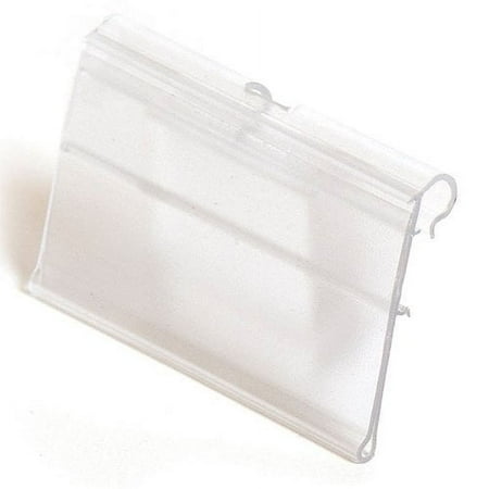 2" L X 1.25" H Flip Scan Hook Label Holder - Hook Scanner Plates - 100 Pack