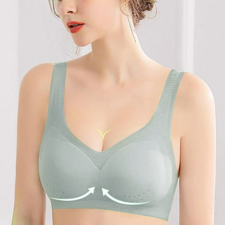 Seamless Mesh Lace Bras for Women Wirefree Comfortable Padded Lift