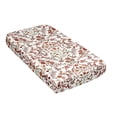 thumbnail image 3 of Sweet Jojo Designs Boho Floral Wildflower Rust Orange and Ivory Girl Satin Fitted Crib Sheet, 3 of 6
