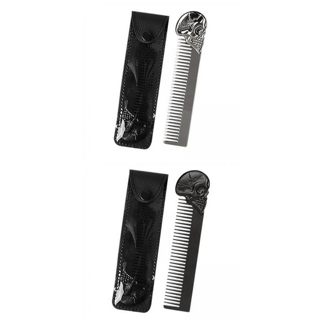 Peine de barba Sunnimix 2x para Hombres herramienta de Recorte de Peluquería de Dientes finos