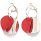 thumbnail image 1 of Pendientes de mujer de plata 925, pendientes en forma de pétalo, pendientes de mujer de moda, joyería de moda barata (rojo), 1 of 3