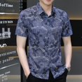 thumbnail image 2 of Ropa Floral Manga Corta Hombre Tops Gráficos con Estampado Camisas y Blusas para Hombre Estampado Casual Diseñador Xxl Estilo Coreano SI, 2 of 5