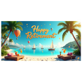 thumbnail image 3 of Beach Themed Happy Retirement Banner with Sailing Boats Balloons and Stars Party Decoration Backdrop for Retirement Parties Photo Shoots and Celebration Events, 3 of 7
