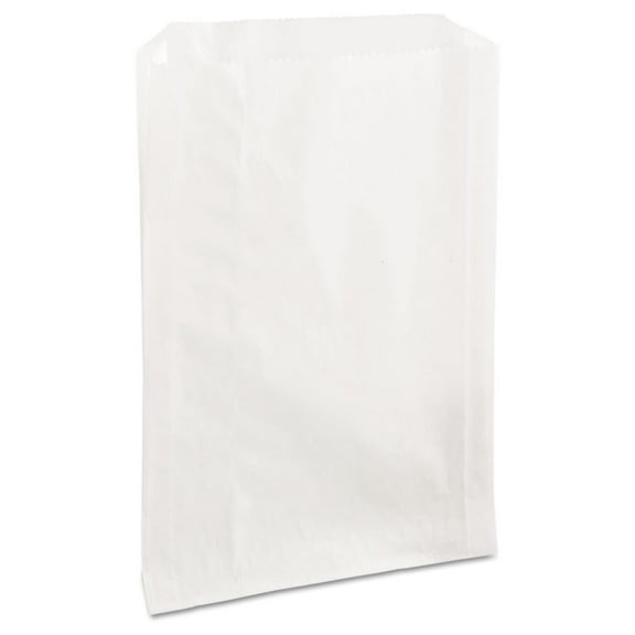 Bagcraft Grease-Resistant Single-Serve Bags, 6.5" X 8", White, 2,000/carton