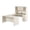 Dark Brown, variant on Barnes White 3-Shelf Modern Bookcase, White