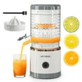 thumbnail image 2 of Sunvivi Electric Citrus Juicer with USB Cable & Cleaning Brush, Rechargeable Juicer Machine, Easy to Clean Portable Juicer Squeezer for Fresh Orange, Lemon, Lime, Kiwi, White + Grey, 2 of 10