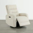 thumbnail image 5 of Spruce & SpringPower Swivel Glider Recliner with USB Charging for Home Theater, Linen-Power Headrest, 5 of 8