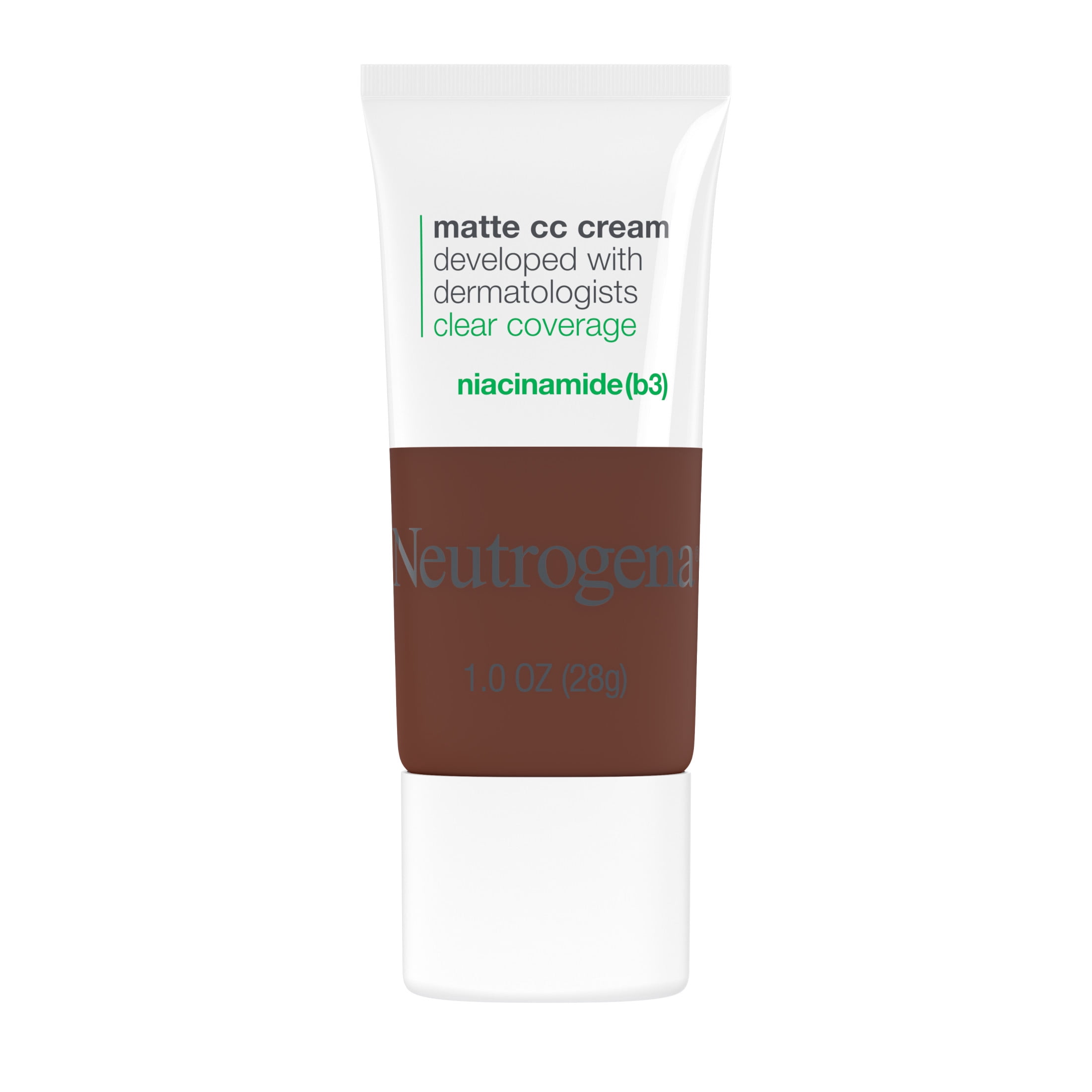 (2 pack) Neutrogena Clear Coverage Flawless Matte CC Cream, Sienna, 1 oz