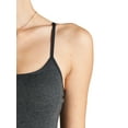 thumbnail image 4 of Women & Juniors Solid Plain Adjustable Spaghetti Strap Camisole Mini Dress Tank Top (TAUPE, Large), 4 of 4