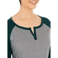 thumbnail image 3 of Athletic Works Women's Athleisure Split Neck Baseball T-shirt, 3 of 6