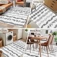 thumbnail image 5 of 2.7'x5' Area Rugs, Black Botanical Indoor Outdoor Area Rug for Living Room Bedroom, Modern Farmhouse Tropical Leaves Washable Bathroom Rugs Kitchen Floor Carpet Mats Home Decor Aesthetic, 5 of 8