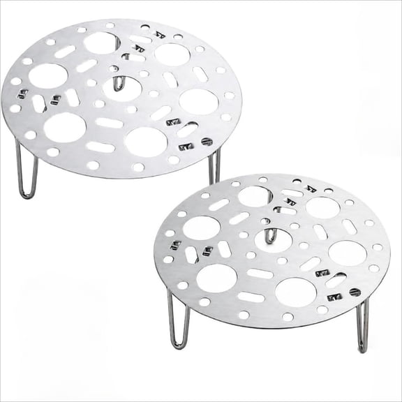 Stainless Steel Heat Resistant Steamer Rack Insert for Pots, Pans, Woks & Rice Cookers, 2 PCS