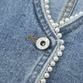 thumbnail image 6 of XBASW Womens Denim Vest Beading Sleeveless Jackets V-Neck Jean Waistcoat Top for Womens S-3XL, 6 of 9
