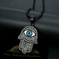 thumbnail image 3 of NEGS 18K Gold Black Plated Blue Evil Eye Beads Fatima Hamsa Hand Egyptian Pendant 24'' Chain Religious Amulet Stainless Steel Necklace for Men Women, 3 of 7