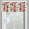 thumbnail image 4 of Ambesonne Modern Valance & Curtain, Geometric Grid Lines, 55"x30", Charcoal Grey Scarlet, 4 of 6