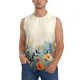 thumbnail image 1 of Fotbe Floral Mountain Landscape Men's Camiseta sin Mangas Estampada para Hombres, Playera Casual para Gimnasio, Entrenamiento, Playa-Small, 1 of 7