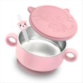 thumbnail image 1 of Tazones de Acero Inoxidable para Niños Pequeños. Vajilla Infantil de Acero Inoxidable con Tapas para Bebés. Platos Divididos., 1 of 5