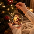 thumbnail image 4 of Glowing Christmas Story Ornament, Light-Up Mini Holiday Scene with Warm LED Light, Festive Keepsake Gift for Home Christmas Party Decoration(Santa Claus), 4 of 6