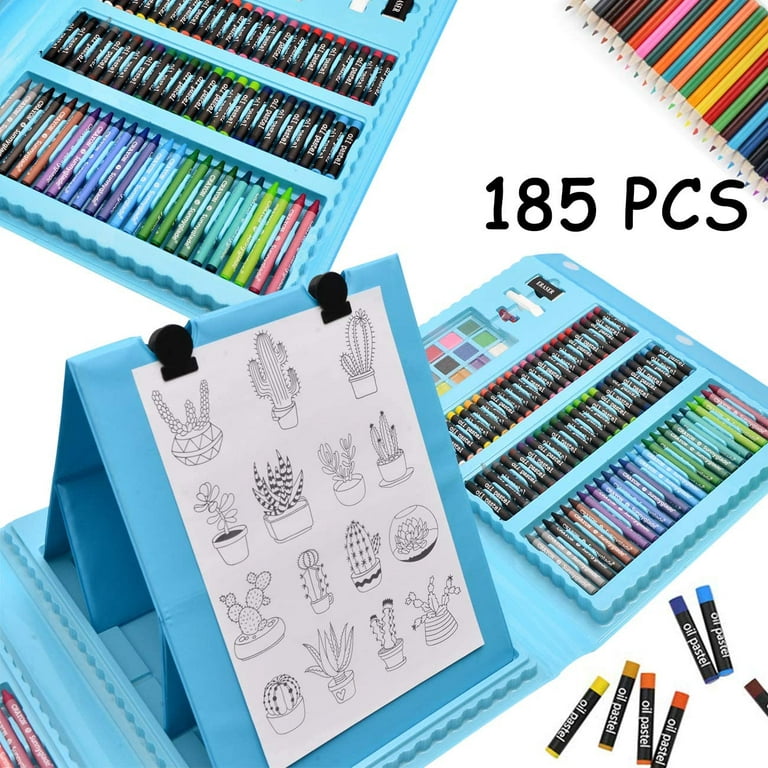 241 PCS Art Supplies, Drawing Art Kit for Girls Boys Teens, Artist  Beginners Craft Set with Trifold Easel, Sketch Pad, Coloring Book, Pastels