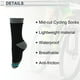 thumbnail image 4 of Calcetines de ciclismo únicos, impermeables y transpirables, anti-fricción, para exteriores, en gris, azul y negro, tamaño XL (47-50), 1 par, patrón a rayas., 4 of 7