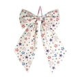 thumbnail image 2 of CaiYueKe Independence Day Bow Decoration Red White Blue Patriotic Door Hanging with Star Print, Reusable Holiday Party Decor for Wreaths Mantels Porch Decorations, 2 of 7