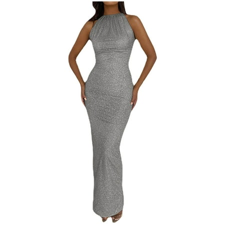 

Red Dress Sexy Dresses for Women Women Plain Camis Elegant Evening Dress Straps Sleeveless Round-Neck Dress Summer Savings Summer Dresses for Women 2022 Valentines Dress Gray S