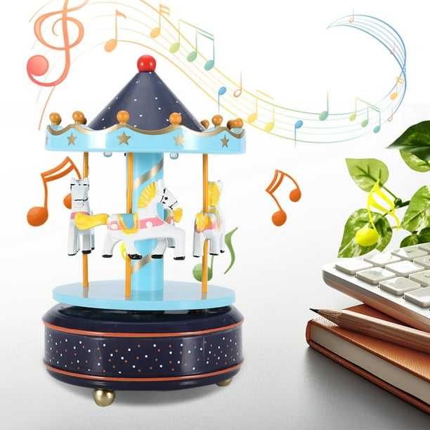 Regalo de cumpleaños, caja de música con carrusel de regalo de carrusel de música Merry GO Round diseñada para profesionales Jadeshay A