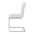 thumbnail image 3 of Bowery Hill Contemporary White Faux Leather Side Chair (Set of 2), 3 of 4