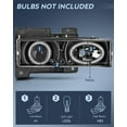thumbnail image 5 of Nilight Headlight Assembly Compatible with 1988-1998 Chevy/GMC C10 C/K 1994-1999 Tahoe 1992-1994 Blazer 1992-1999 Yukon Suburban Black Housing Clear Lens Projector Halo Headlights, 5 of 8