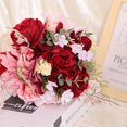 thumbnail image 3 of Bridal Bouquets for Wedding, White and Blush Pink Artificial Roses Burgundy Flowers for Wedding Centerpieces Decoration, 3 of 4