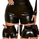 thumbnail image 4 of EchoBliss Mujeres Wet Look Booty Shorts Charol Cintura Alta Mini Corto Fiesta Clubwear, 4 of 6