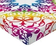 thumbnail image 2 of Ambesonne Ethnic Fitted Sheet, Abstract Lace Swirls Ivy, Twin XL Size, Multicolor, 2 of 3