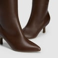 thumbnail image 4 of BURUDANI Women Sexy Pointed-Toe Knee-High Kitten-Heel Tall Fashion Boots, 4 of 6