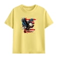 thumbnail image 4 of CHUMUD Boys 4th of July Shorts Sets 2 Piece Eagle Soaring Graphic T-Shirt & Pull on Elastic Shorts Red White Blue Tees Stars Stripes Shirts Kids American Flag Clothes Size 4-13, 4 of 9